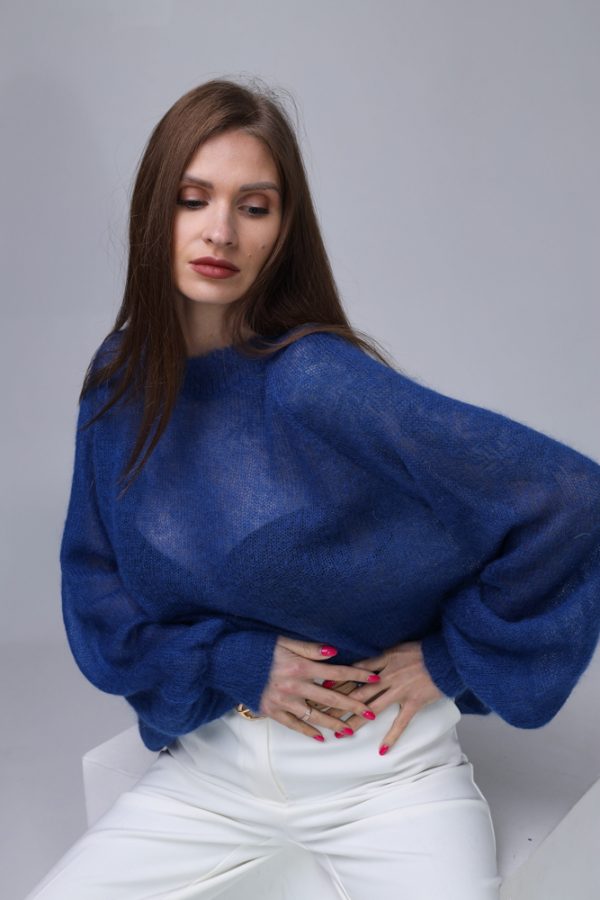 Knitted Mohair and Silk sweater - Image 5