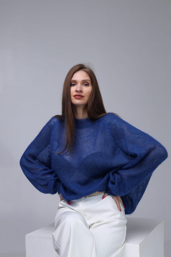 Knitted Mohair and Silk sweater