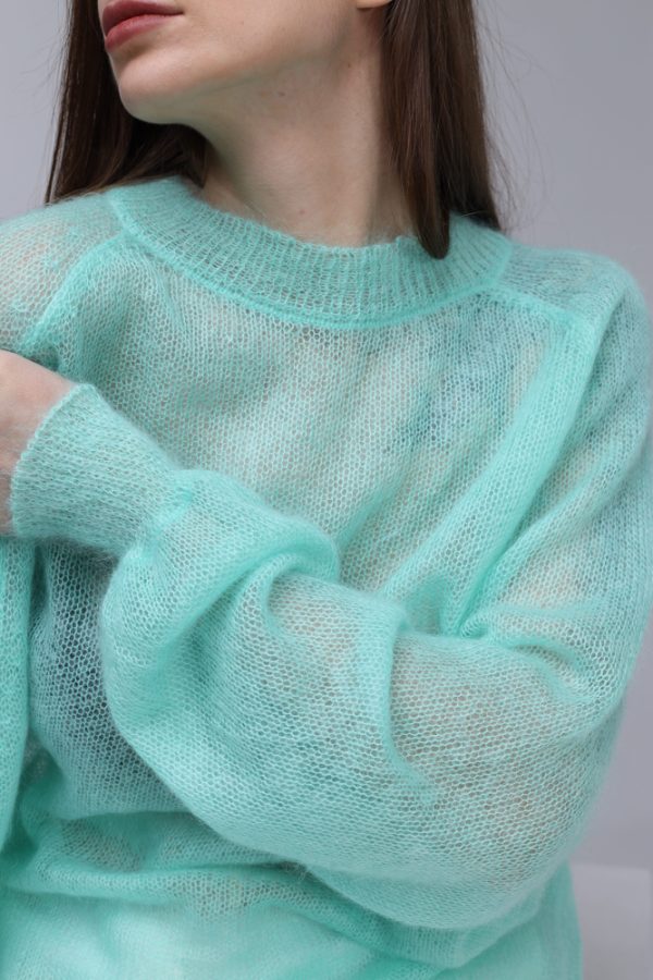 Knitted Mohair and Silk sweater - Image 4