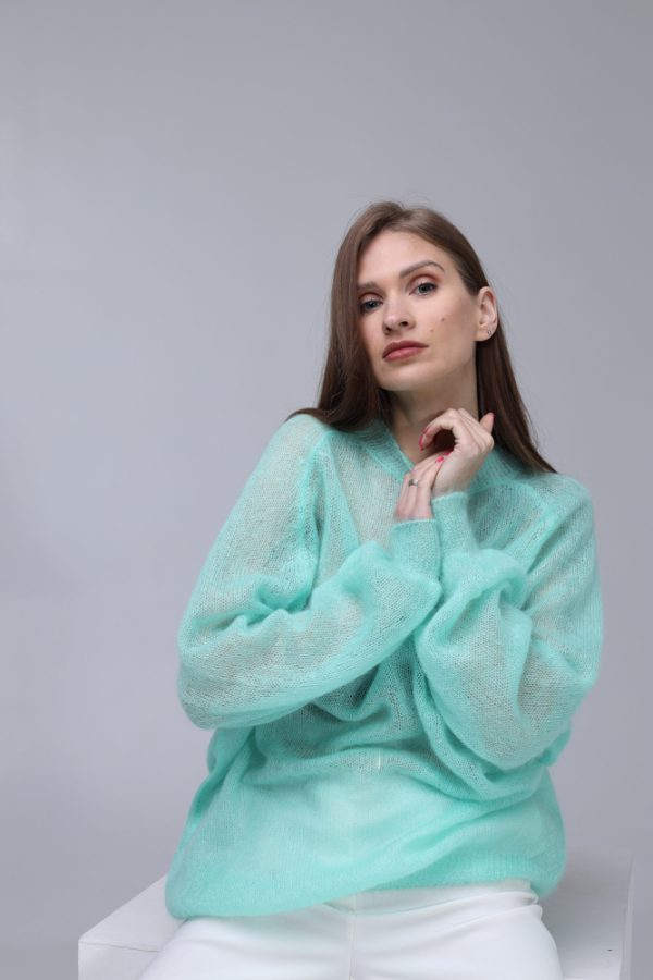 Knitted Mohair and Silk sweater - Image 2