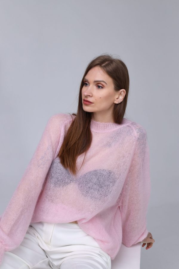 Knitted Mohair and Silk sweater