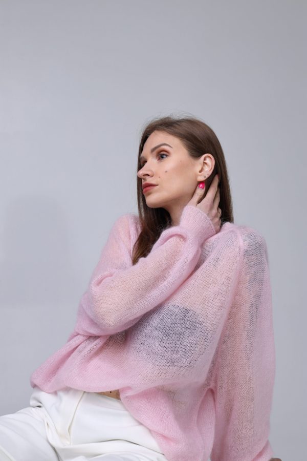 Knitted Mohair and Silk sweater - Image 2