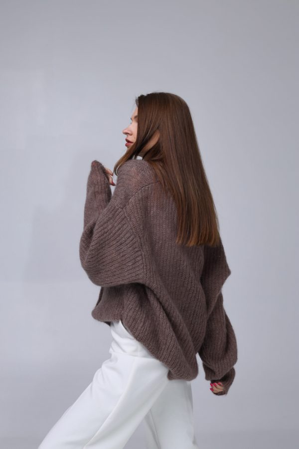 Knitted Mohair and Silk Cardigan