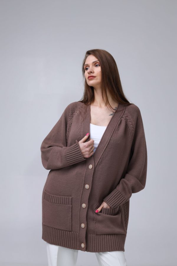 Knitted cardigan 100% Merino wool - Image 2