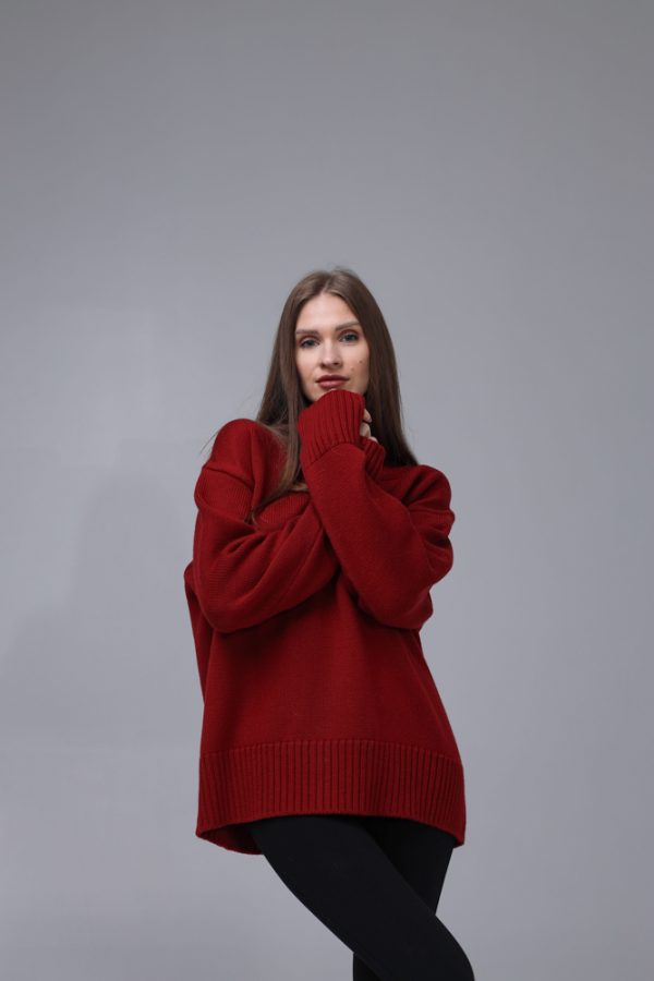 Knitted  Sweater 100% Merino wool "Classic" - Image 3